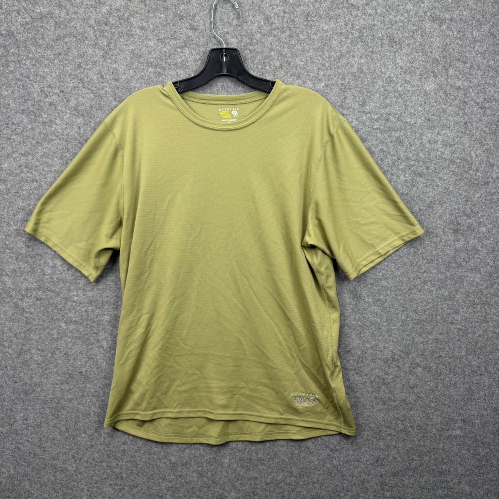 Mountain Hardwear Mens Performance T-Shirt Large Olive Green‎ Made in USA Hiking